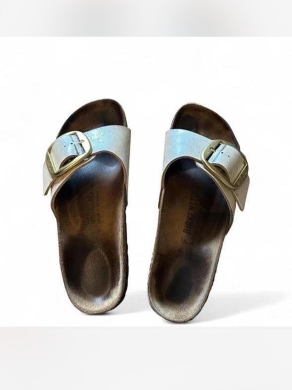 Birkenstock Women's Metallic Single-Buckle Slide Sandals